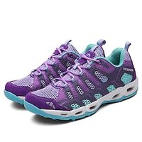 Women's Hiking Shoes Mountaineer Shoes Walking Shoes Shock Absorption Breathable Wearable Lightweight Camping  Hiking Climbing Outdoor Summer Spring Autumn  Fall Purple Light Grey Rose Red Lightinthebox - thumbnail