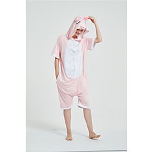 Adults' Kigurumi Pajamas Piggy / Pig Onesie Pajamas Pure Cotton Pink Cosplay For Men and Women Animal Sleepwear Cartoon Festival / Holiday Costumes miniinthebox