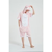 Adults' Kigurumi Pajamas Piggy / Pig Onesie Pajamas Pure Cotton Pink Cosplay For Men and Women Animal Sleepwear Cartoon Festival / Holiday Costumes miniinthebox - thumbnail