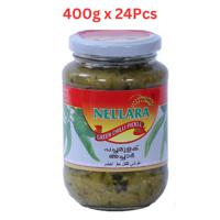 Nellara Green Chilly Pickle 400g Glass Jar (Pack of 24)