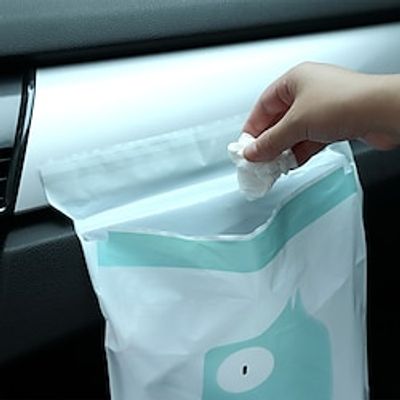 30pcs Car Mounted Adhesive Creative Cute Cartoon Interior Cleaning Bag Disposable Sortable Garbage Bag miniinthebox