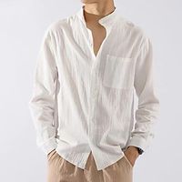 Men's Hiking Shirt  Button Down Shirts Henley Shirt Long Sleeve Tee Tshirt Top Outdoor Breathable Quick Dry Lightweight Sweat wicking Summer Solid Color Green White Black Climbing Camping  Hiking Lightinthebox - thumbnail