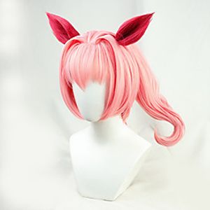 [hua cai] horse racing girl pretty derby chun wu lala cos wig with tiger mouth clip chun li Lightinthebox