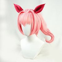 [hua cai] horse racing girl pretty derby chun wu lala cos wig with tiger mouth clip chun li Lightinthebox - thumbnail