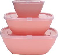 Royalford 3pcs Bowl Set With Air-tight Lid, Food Container-(Multicolor)-(RF11008) - thumbnail