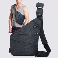 Burglarproof Oxter Outdoor Sport Chest Bag Dacron Digital Storage Bag For Men