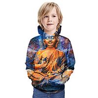 Kids Boys' Hoodie  Sweatshirt Long Sleeve Graphic Unisex Print Purple Children Tops Summer Active Regular Fit 3-13 Years Lightinthebox - thumbnail