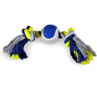 Vadigran Cotton Rope 2 Knots Tennisball Blue-Yellow 30Cm