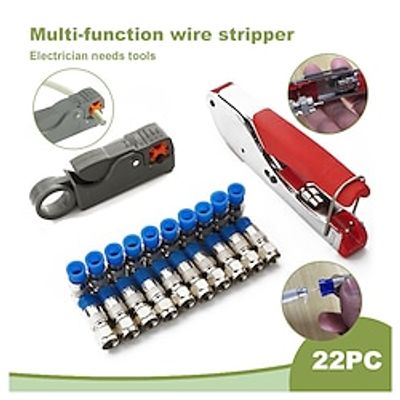 Special Network Cable Pliers RG59/6 Coaxial Cable Crimping Pliers Squeezing F-head Pliers Stripper Crimping Pliers Tool Set miniinthebox