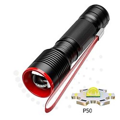 Super Bright Flash Light Rechargeable Zoom Tactical Flashlight LED Lantern Long Range Hand Torch Lightinthebox