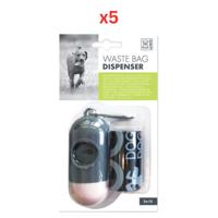 M-PETS Waste Bag Dispenser Pink +30 Bags (2X15) (Pack of 5)