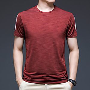 Men's T shirt Hiking Tee shirt Short Sleeve Tee Tshirt Top Outdoor Quick Dry Lightweight Breathable Sweat wicking Autumn  Fall Spring Summer Elastane White Black Light Green Fishing Climbing Running Lightinthebox