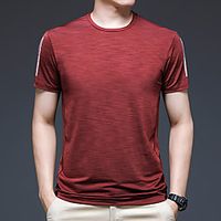 Men's T shirt Hiking Tee shirt Short Sleeve Tee Tshirt Top Outdoor Quick Dry Lightweight Breathable Sweat wicking Autumn  Fall Spring Summer Elastane White Black Light Green Fishing Climbing Running Lightinthebox - thumbnail