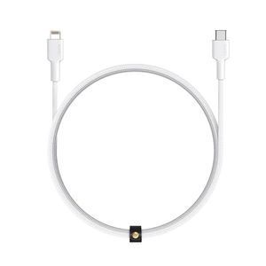 Aukey CB-CL3 MFI Braided Nylon USB C To Lightning Cable, White