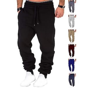 Men's Joggers Sweatpants Drawstring Bottoms Breathable Soft Sweat wicking Fitness Gym Workout Performance Sportswear Activewear Solid Colored Dark Grey Black White miniinthebox