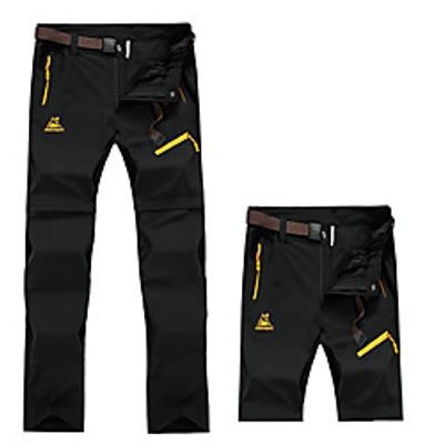 Men's Hiking Pants Trousers Convertible Pants  Zip Off Pants Patchwork Summer Outdoor Quick Dry Breathable Wear Resistance Zipper Pocket Pants  Trousers Black Army Green Khaki Hunting Fishing Lightinthebox