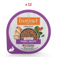 Instinct Minced Cups Real Rabbit Recipe Wet Cat Food 12x3.5OZ