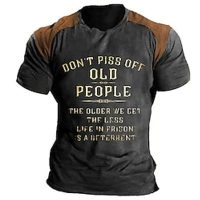 Men's T shirt Tee Tee Graphic Letter Crew Neck Clothing Apparel 3D Print Outdoor Casual Short Sleeve Print Fashion Designer Vintage Lightinthebox