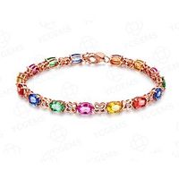 LUCKY DOLL  European And American Luxury And Noble Creative Gold-Plated Colored Gems Bracelet LKH094 Lightinthebox - thumbnail