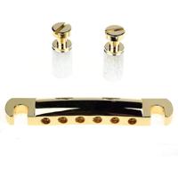 Gibson Accessories PTTP-020 Stop Bar Tailpiece with Studs and Inserts - Gold - thumbnail