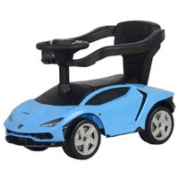 Megastar 3 In 1 Kids Ride On Car Push & Pull Licensed Lamborghini Centenario With Multifunctional Parental Handle Bar & Music For Children - Blue (UAE Delivery Only)