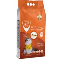 Van Cat White Bentonite Clumping Cat Litter Orange 5Kg - thumbnail