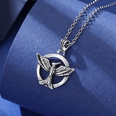 Hunger Games Mockingjay Necklace Men's Movie Cosplay Cosplay Silver Necklace Masquerade Lightinthebox