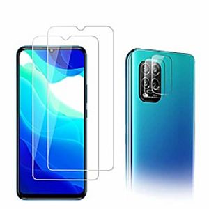 aimok armored glass protective film compatible with xiaomi mi 10 lite, 2 pieces of armored glass display protective film  2 pieces of camera lens armored glass film [9h hardness] [scratch resistance] Lightinthebox