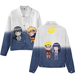 Inspired by Naruto Uzumaki Naruto Hyuuga Hinata Anime Cartoon Cloth Denim Jacket Harajuku Graphic Coat For Women's Men's Unisex Couple's miniinthebox