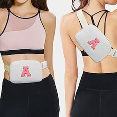 Chenille Letter Belt Bag With Adjustable Strap Small Fashion Fanny Packs For Women Crossbody Bag For Running Lightinthebox