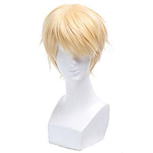 Wig Seraph Of The End Mikaela Hyakuya Cosplay Wigs Blonde Short Straight Men Cosplay Wig Heat Resistant Synthetic Hair miniinthebox