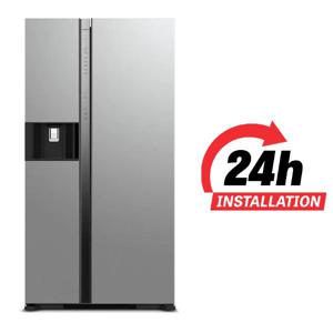 Hitachi 700L Side by Side Refrigerator | 10 Year Warranty | Dual Fan Cooling | Quick Freezing | Touch Control Panel | Ice & Water Dispenser | Glass...