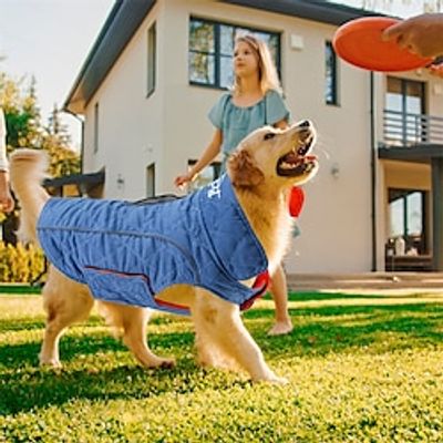 Dog Cold Weather Coats - Cozy Waterproof Windproof Reversible Winter Dog Jacket Thick Padded Warm Coat Reflective Vest Clothes for Puppy Small Medium Large Dogs Green Lightinthebox