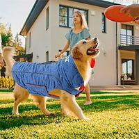 Dog Cold Weather Coats - Cozy Waterproof Windproof Reversible Winter Dog Jacket Thick Padded Warm Coat Reflective Vest Clothes for Puppy Small Medium Large Dogs Green Lightinthebox - thumbnail