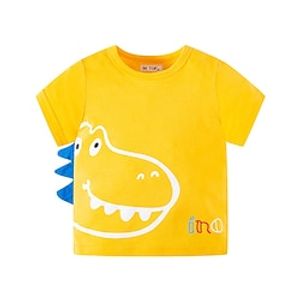 Kids Toddler Boys T shirt Short Sleeve 3D Print Dinosaur Crewneck Blue Yellow Children Tops Spring Summer Active Daily Daily Slim 2-9 Years Lightinthebox