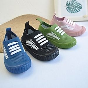 Boys and Girls Sneakers Baby Shoes Sports  Outdoors Comfort First Walkers Knit Sporty Look Toddler(9m-4ys) Home Daily Running Shoes LeisureSports Braided Strap Blue Pink Green Lightinthebox