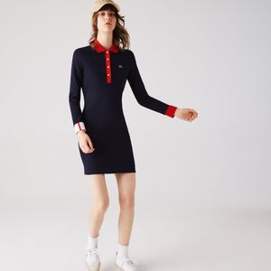 Women's Made In France Stretch Cotton Jersey Polo Dress