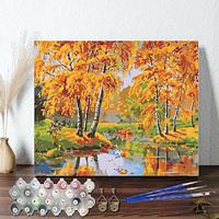 1pc Easy DIY Autumn Pond Oil Painting Kit 40 50 cm Frameless with Numeric Acrylic Watercolor and Oil Paints Relaxing and Fun Hobby for Beginners Decorative Wall Art Lightinthebox