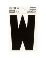 Hy-Ko 3 Inches Black Reflective Letter W Hy-Ko 3 Inches Black Reflective Letter W