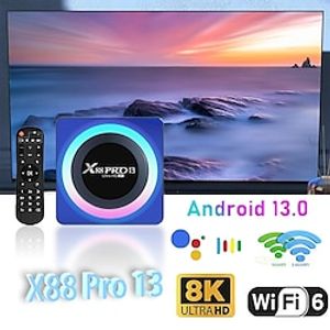 X88 Pro 13 TV Box Android13.0 Rockchip RK3528 Quad-Core 64bit Cortex-A53 Support 8K Video Decoding Wifi6 BT5.0 Set Top Box Lightinthebox