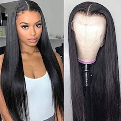 Straight Lace Front Wig HD Transparent Lace Wig Human Hair Lace Frontal Wigs 4x413x413x6 Lace Front Wig Brazilian Remy Human Hair Lightinthebox