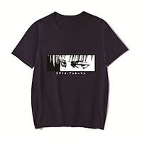 Men's Unisex Tee T shirt Shirt Hot Stamping Anime Graphic Prints Plus Size Attack on Titan Print Short Sleeve Casual Tops Cotton Basic Designer Big and Tall Round Neck White Red Blushing Pink miniinthebox - thumbnail