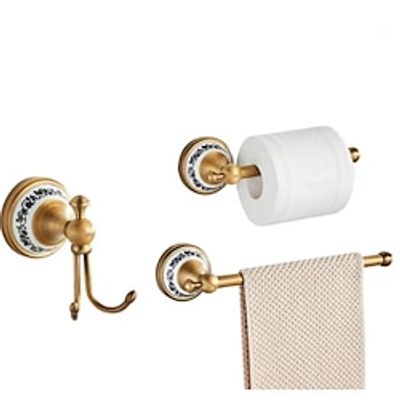 Bathroom Accessory Set  Towel Bar  Robe Hook Adorable Antique  Modern Brass Bathroom  Hotel bath Wall Mounted Lightinthebox