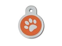 The Hillman Id Tag - Circle Small Epoxy Paw Dog And Cat