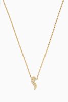 Arabic M Letter Diamond Necklace in 18kt Yellow Gold - thumbnail