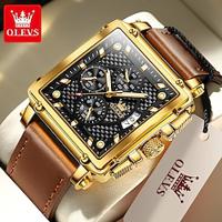 OLEVS Men Quartz Watch Creative Outdoor Sports Fashion Luminous Calendar Chronograph Waterproof Leather Watch Lightinthebox