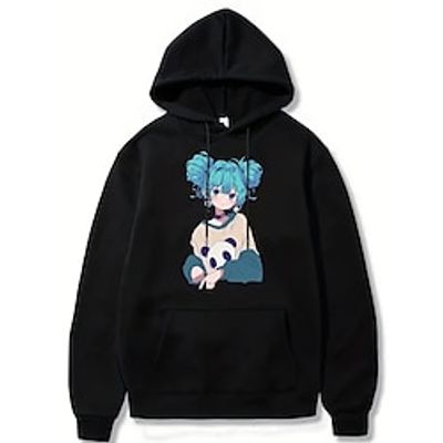 Hoodie Cartoon Manga Anime Front Pocket Graphic Hoodie For Men's Women's Unisex Adults' Hot Stamping 100% Polyester Casual Daily Lightinthebox