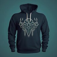 Graphic Viking Fashion Daily Basic Men's 3D Print Hoodie Pullover Sports Outdoor Holiday Vacation Hoodies Navy Blue Dark Blue Hooded Front Pocket Print Spring   Fall Designer Lightinthebox - thumbnail