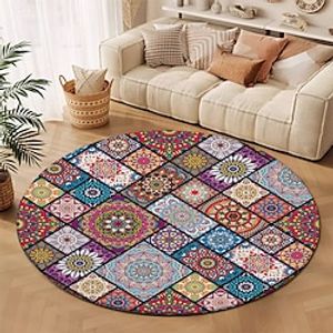 Mandala Round Area Rug Kitchen Mat Non-Slip Oil Proof Floor Mat Livingroom Rug Indoor Outdoor Mat Bedroom Decor Bathroom Mat Entrance Rug Door Mat Lightinthebox