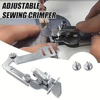 Domestic Sewing Machine Presser Foot Set Adjustable Seam Straight Stitch Tool Anti-roll Narrow Rolled Hem Sewing Accessory miniinthebox - thumbnail